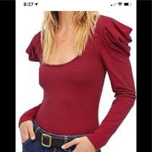 Free People Penelope Puff Sleeve Shirt